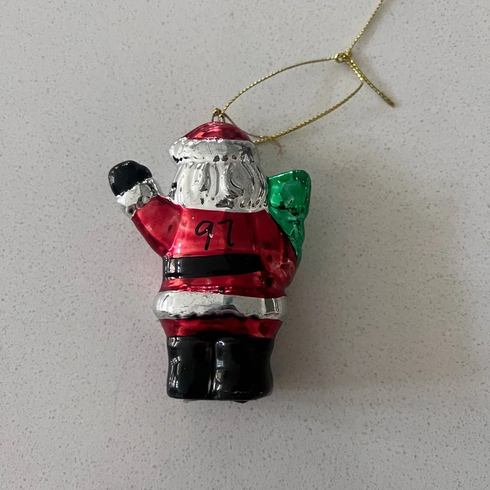Vintage 1997‎ Nobel Ball Nostalgic Santa Christmas Ornament